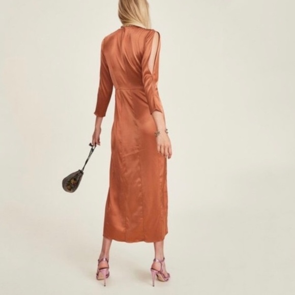 LPA Resolve Silk Midi Dress OO - Picture 3 of 13